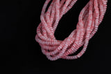 Cats Eye- Selenite Quartz- High Quality in Smooth Barrel 6mm or 8mm Full Strand 15.5 inches Long- Umbre Light Pink