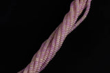 Cats Eye- Selenite Quartz- High Quality in Smooth Barrel 6mm or 8mm Full Strand 15.5 inches Long- Light Kunzite Pink