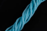 Cats Eye- Selenite Quartz- High Quality in Smooth Barrel 6mm or 8mm Full Strand 15.5 inches Long- Aquamarine