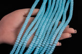 Cats Eye- Selenite Quartz- High Quality in Smooth Barrel 6mm or 8mm Full Strand 15.5 inches Long- Aquamarine