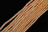 Cats Eye- Selenite Quartz- High Quality in Smooth Barrel 6mm or 8mm Full Strand 15.5 inches Long- Sunburst Yellow