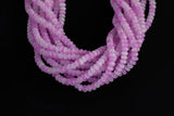 Cats Eye- Selenite Quartz- High Quality in Smooth Barrel 6mm or 8mm Full Strand 15.5 inches Long- Umbre Lavender