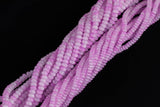 Cats Eye- Selenite Quartz- High Quality in Smooth Barrel 6mm or 8mm Full Strand 15.5 inches Long- Umbre Lavender