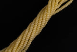 Cats Eye- Selenite Quartz- High Quality in Smooth Barrel 6mm or 8mm Full Strand 15.5 inches Long- Light Golden Yellow