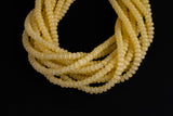 Cats Eye- Selenite Quartz- High Quality in Smooth Barrel 6mm or 8mm Full Strand 15.5 inches Long- Light Golden Yellow