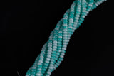 Cats Eye- Selenite Quartz- High Quality in Smooth Barrel 6mm or 8mm Full Strand 15.5 inches Long- Umbre Ligh Teal