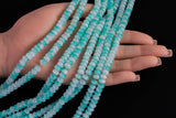 Cats Eye- Selenite Quartz- High Quality in Smooth Barrel 6mm or 8mm Full Strand 15.5 inches Long- Umbre Ligh Teal