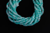 Cats Eye- Selenite Quartz- High Quality in Smooth Barrel 6mm or 8mm Full Strand 15.5 inches Long- Umbre Ligh Teal