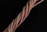 Cats Eye- Selenite Quartz- High Quality in Smooth Barrel 6mm or 8mm Full Strand 15.5 inches Long- Taupe Brown