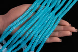 Cats Eye- Selenite Quartz- High Quality in Smooth Barrel 6mm or 8mm Full Strand 15.5 inches Long- Aqua
