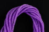 Cats Eye- Selenite Quartz- High Quality in Smooth Barrel 6mm or 8mm Full Strand 15.5 inches Long- Dark Lavender