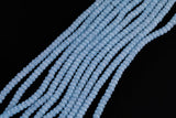 Cats Eye- Selenite Quartz- High Quality in Smooth Barrel 6mm or 8mm Full Strand 15.5 inches Long- Aqua