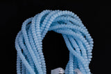 Cats Eye- Selenite Quartz- High Quality in Smooth Barrel 6mm or 8mm Full Strand 15.5 inches Long- Aqua