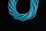 Cats Eye- Selenite Quartz- High Quality in Smooth Barrel 6mm or 8mm Full Strand 15.5 inches Long- Teal Aqua