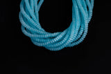 Cats Eye- Selenite Quartz- High Quality in Smooth Barrel 6mm or 8mm Full Strand 15.5 inches Long- Teal Aqua