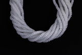 Cats Eye- Selenite Quartz- High Quality in Smooth Barrel 6mm or 8mm Full Strand 15.5 inches Long- White