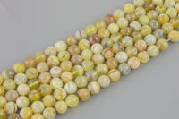 Natural Yellow Opal, AA Grade - AA Quality Round Gemstone Beads