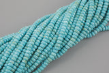 Natural Dyed Lt Blue Turquoise, High Quality in Faceted Roundel 8mm- Full 15.5 Inch strand Gemstone Beads