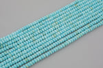 Natural Dyed Lt Blue Turquoise, High Quality in Faceted Roundel 8mm- Full 15.5 Inch strand Gemstone Beads