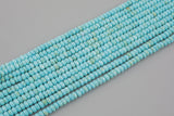 Natural Dyed Lt Blue Turquoise, High Quality in Faceted Roundel 8mm- Full 15.5 Inch strand Gemstone Beads