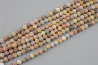 Natural Saddle Agate, High Quality in Matte Round, 6-12mm Gemstone Beads