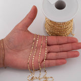 2mm S Clip Chain pvd Ion Gold Plated Chain - By the Yard - Tarnish Resistant