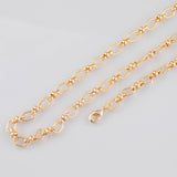 18" Fancy Paperclip Satellite Necklace 6x8mm 14k Gold pvd Ion Plated Silver Necklace Charm Bar Necklace