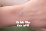 Sugar Skull Connectors La Muerta 14Kt Gold Filled or Sterling Connectors Permanent Jewelry Bracelet or Necklace Permanent Jewelry- Bow