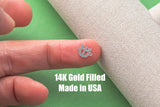 Horse Shoe Cross Connector - Tiny 14Kt Gold Filled or Sterling Silver Connectors- for Bracelet or Necklace - Permanent Jewelry Supply