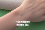 Hollow Fleur Cross- 14Kt Gold Filled or Sterling Connectors Permanent Jewelry Bracelet or Necklace Permanent Jewelry