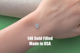Heart Disc - 14Kt Gold Filled or Sterling Connectors Permanent Jewelry Bracelet or Necklace Permanent Jewelry