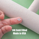 North Star Big Hollow- 14Kt Gold Filled or Sterling Connectors Permanent Jewelry Bracelet or Necklace Permanent Jewelry