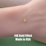 Southwestern Star Badge- 14Kt Gold Filled or Sterling Connectors Permanent Jewelry Bracelet or Necklace Permanent Jewelry