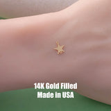 Southwestern Star Badge- 14Kt Gold Filled or Sterling Connectors Permanent Jewelry Bracelet or Necklace Permanent Jewelry