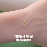 Southwestern Diamond Motif- 14Kt Gold Filled or Sterling Connectors Permanent Jewelry Bracelet or Necklace Permanent Jewelry