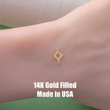 Southwestern Diamond Motif- 14Kt Gold Filled or Sterling Connectors Permanent Jewelry Bracelet or Necklace Permanent Jewelry