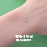 Fancy Cowgirl Cowboy Boots Connector - 14Kt Gold Filled or Sterling Silver- Boots Connectors - Bracelet Permanent Jewelry Supply- Angel