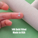 Fancy Cowgirl Cowboy Boots Connector - 14Kt Gold Filled or Sterling Silver- Boots Connectors - Bracelet Permanent Jewelry Supply- Angel