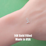 Fancy Cowgirl Cowboy Boots Connector - 14Kt Gold Filled or Sterling Silver- Boots Connectors - Bracelet Permanent Jewelry Supply- D Swigly