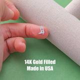 Fancy Cowgirl Cowboy Boots Connector - 14Kt Gold Filled or Sterling Silver- Boots Connectors - Bracelet Permanent Jewelry Supply- Horse Shoe