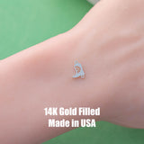 Fancy Cowgirl Cowboy Boots Connector - 14Kt Gold Filled or Sterling Silver- Boots Connectors - Bracelet Permanent Jewelry Supply- S Sun