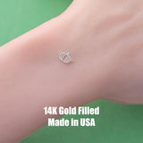 Pumpkin Connector - 14Kt Gold Filled Sterling Silver Fall Autumn Halloween Connectors - Permanent Jewelry Supply