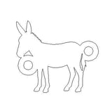 Donkey connector - sterling silver or gold filled- permanent jewelry word connectors- charm, pendant,