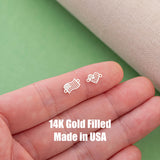 Heart American Flag- 14Kt Gold Filled or Sterling Connectors Permanent Jewelry Bracelet or Necklace Permanent Jewelry