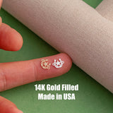 Horse Shoe Star Permanent Jewelry Connector Horseshoe Charm - 14kt gold filled or Sterling Silver - Made in the USA
