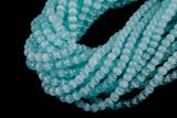 Cats Eye- Selenite Quartz- High Quality in Smooth Round, 4mm, 6mm, 8mm, 10mm, 12mm- Full Strand 15.5 inches Long- Light Aquamarine