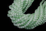 Cats Eye- Selenite Quartz- High Quality in Smooth Round, 4mm, 6mm, 8mm, 10mm, 12mm- Full Strand 15.5 inches Long- Pale Light Green