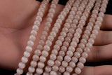 Cats Eye- Selenite Quartz- High Quality in Smooth Round, 4mm, 6mm, 8mm, 10mm, 12mm- Full Strand 15.5 inches Long- Light Taupe Brown