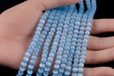 Cats Eye- Selenite Quartz- High Quality in Smooth Round, 4mm, 6mm, 8mm, 10mm, 12mm- Full Strand 15.5 inches Long- Chalcedony Blue
