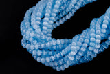 Cats Eye- Selenite Quartz- High Quality in Smooth Round, 4mm, 6mm, 8mm, 10mm, 12mm- Full Strand 15.5 inches Long- Chalcedony Blue